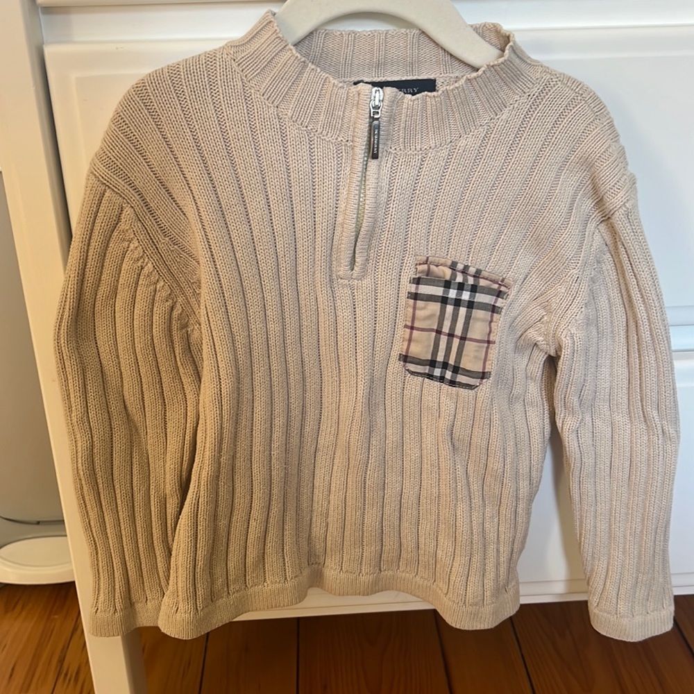 Burberry half zip sweater